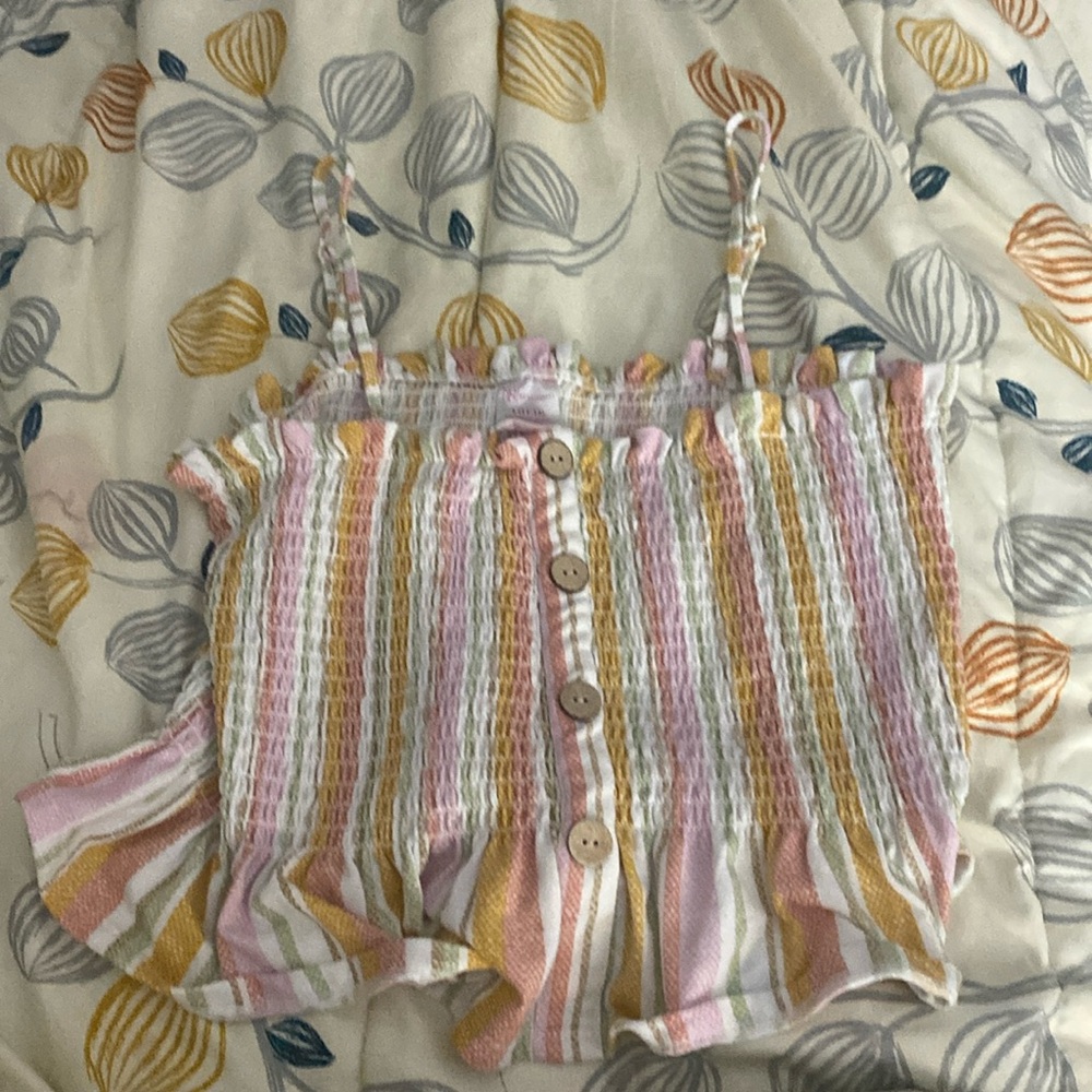 cute summer spaghetti strap crop top